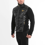 Polarx Full Zipper Male Quilted Mont 4 // Black (L)