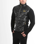 Polarx Full Zipper Male Quilted Mont 4 // Black (L)