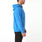 Polar Fleece Hooded Sweater Kangaroo // Blue (S)