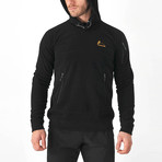 Polar Fleece Hooded Sweater Kangaroo // Black (S)