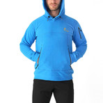 Polar Fleece Hooded Sweater Kangaroo // Blue (S)