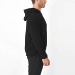 Polar Fleece Hooded Sweater Kangaroo // Black (S)