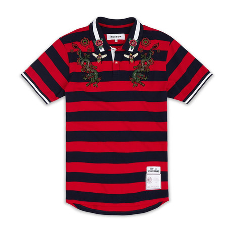 Dragon Polo // Red + Black (XS)