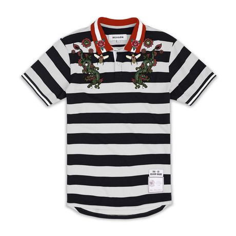 Dragon Polo // White + Black (XS)