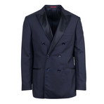 Brunello Cucinelli // Cashmere Blend Db Tuxedo Sport Coat // Blue (Euro: 48)
