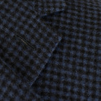 Ermenegildo Zegna // Cashmere Slim Trim Fit 2 Button Sport Coat // Black + Blue (Euro: 50)