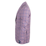 Pal Zileri Sartoriale Blue Label // Windowpane Wool Sport Coat // Purple // Free Kiton Pocket Square (US: 48R)