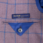 Pal Zileri Sartoriale Blue Label // Windowpane Wool Sport Coat // Purple // Free Kiton Pocket Square (US: 56R)