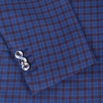 Pal Zileri Sartoriale Blue Label // Plaid 2 Button Sport Coat // Blue + Free Kiton Pocket Square (Euro: 50)