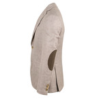 Pal Zileri // Woven Linen Blend 2 Button Sport Coat // Beige // Free Kiton Pocket Square (US: 52R)