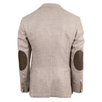Pal Zileri // Woven Linen Blend 2 Button Sport Coat // Beige // Free Kiton Pocket Square (Euro: 48)