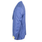 Pal Zileri Sartoriale Blue Label // 2 Button Plaid Sport Coat // Blue + Free Kiton Pocket Square (US: 50R)