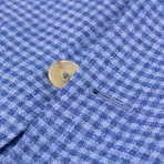 Pal Zileri Sartoriale Blue Label // 2 Button Plaid Sport Coat // Blue + Free Kiton Pocket Square (US: 50R)