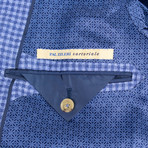 Pal Zileri Sartoriale Blue Label // 2 Button Plaid Sport Coat // Blue + Free Kiton Pocket Square (US: 48R)