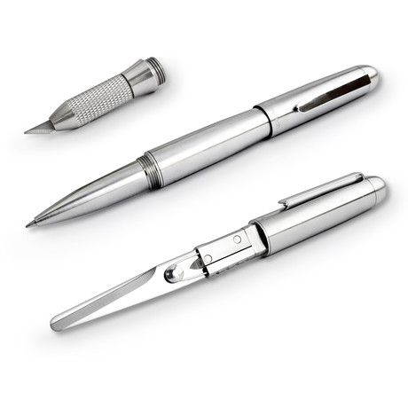 Xcissor Pen // Art Knife Module (Silver Pen + Silver Scissor)