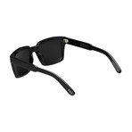 Unisex Lee Polarized Sunglasses // Polished Black + Gray