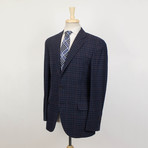 Brunello Cucinelli // Check Cashmere Blend 3/2 Sport Coat // Blue (Euro: 46)