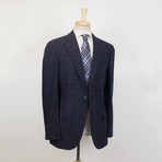 Brunello Cucinelli // Check Cashmere Blend 3/2 Sport Coat // Blue (Euro: 46)