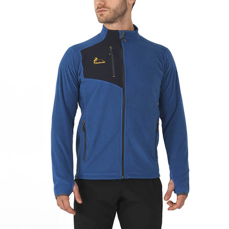 Nova Full Zip Polar Fleece // Blue + Oil (S)