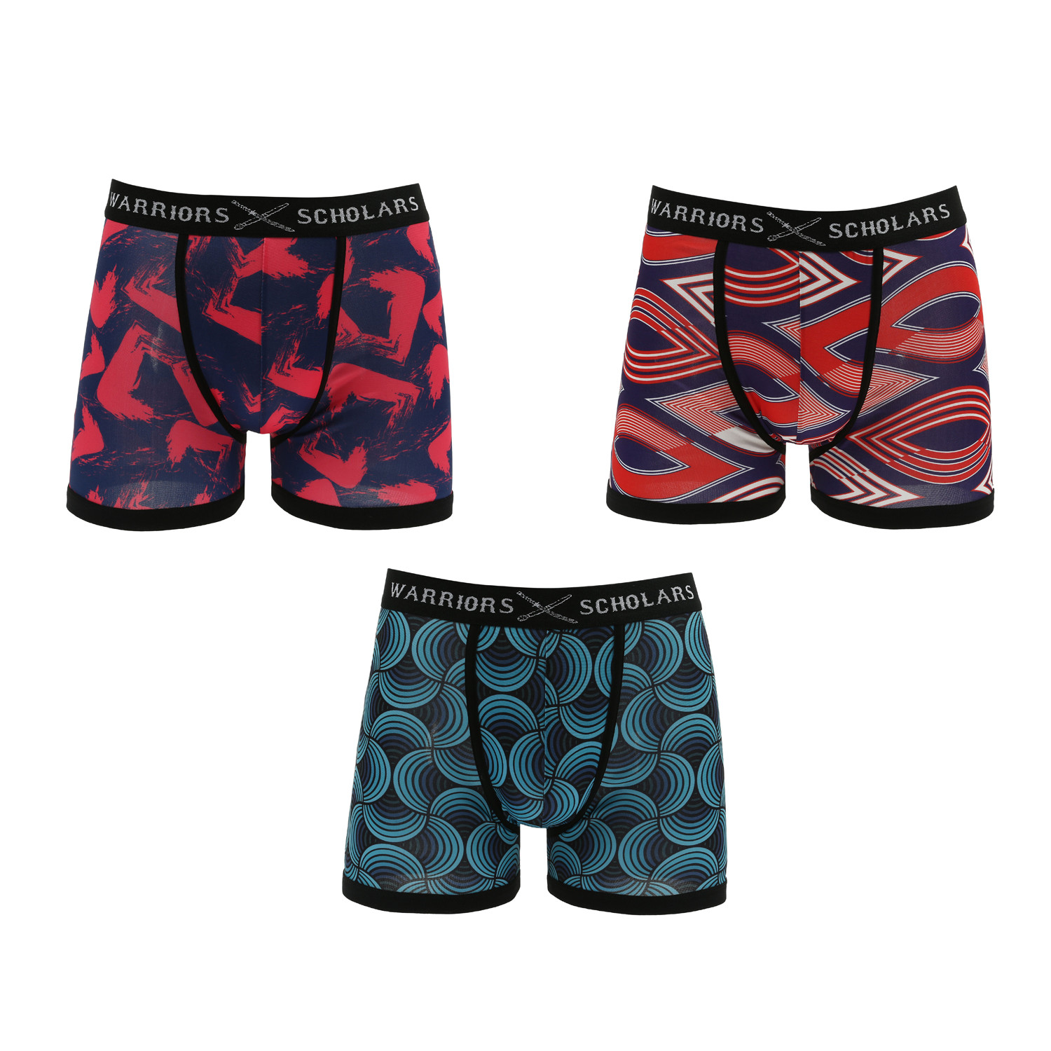 Brunswick Moisture Wicking Boxer Brief // Blue + Red // Pack of 3 (S) -  Warriors & Scholars - Touch of Modern