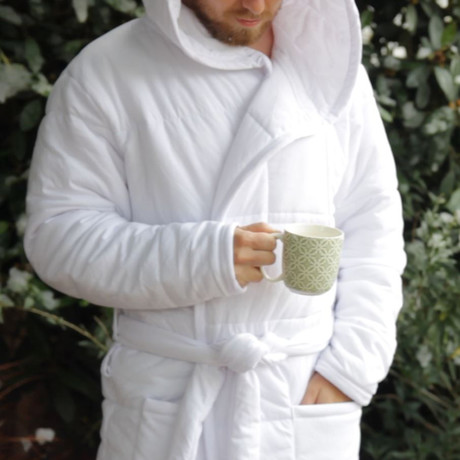 Quilted Robe // White (Small)