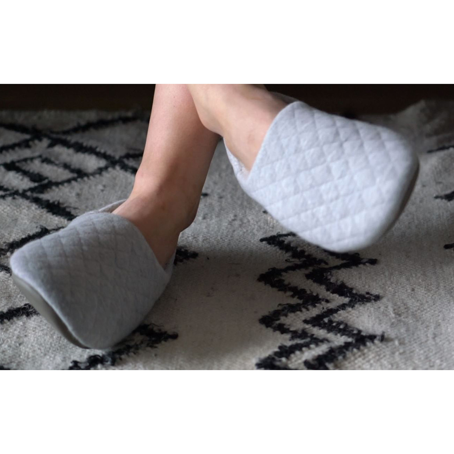 Quilted Slippers // Grey (Xsmall) - Sento - Touch of Modern