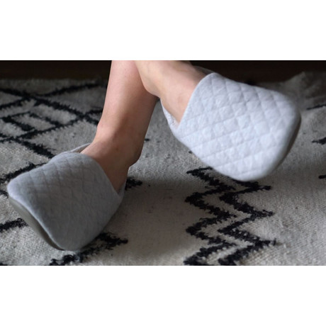 Quilted Slippers // Grey (Xsmall)