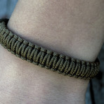 Paracord Bracelet + Silver Viking Axe // Coyote (6"L)