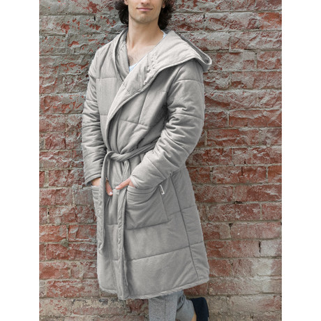 Quilted Robe // Grey (Small)