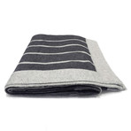 Cashmere Blend Throw // Striped (Forest, Rosemary)