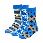 Marlon Dress Socks // Aqua Blue // 3 Pack