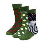 Jimmie Dress Socks // Olive // 3 Pack
