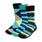 Cordell Dress Socks // Torquoise // 3 Pack