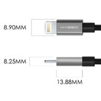 Kaebo Black Lighting Cable + Gray Tip // Pack of 3