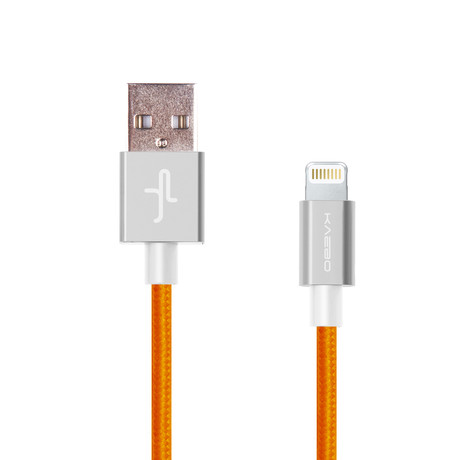 Kaebo Orange Lighting Cable + Silver Tip // Pack of 3