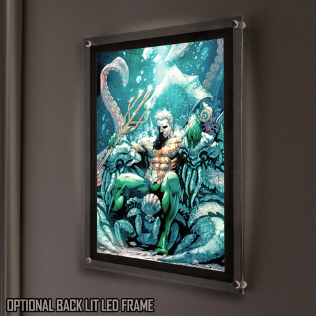 DC Aquaman (Throne of Atlantis) // MightyPrint™ Wall Art // Backlit LED Frame
