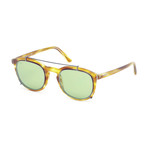 Tod's // Men's Classic Top Bar Sunglasses // Colored Havana + Green