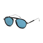 Tod's // Men's Classic Specs Sunglasses // Shiny Black + Blue