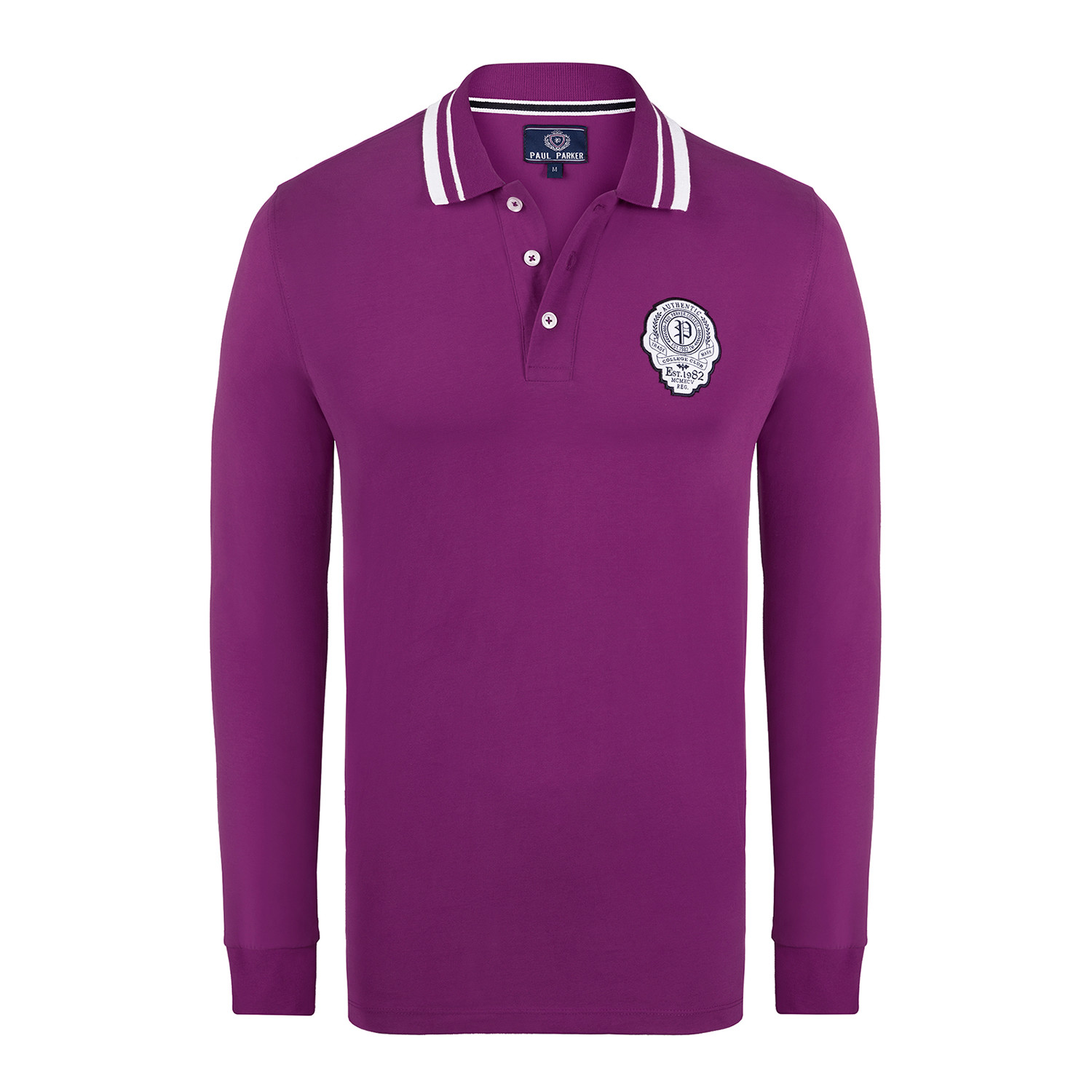 Polo Shirt Long Sleeve // Purple (S) - Paul Parker - Touch of Modern