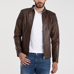 Leather Jacket // Brown (L)