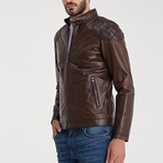 Leather Jacket // Brown (XL)