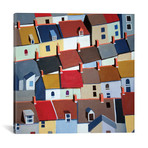 London Terraced Buildings // Toni Silber-Delerive (18"W x 18"H x 0.75"D)