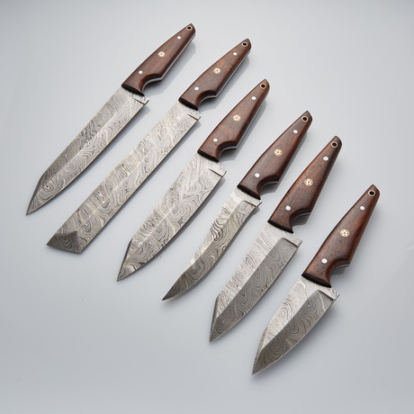  Modern  Kitchen  Knives  Set  Of 6 PCS 10 Deer Custom 