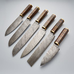 Kitchen Knife // Razon Wood // Set of 6