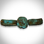 Ancient Egyptian Authentic Blue Faience Winged Scarab // Museum Display