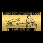 Ancient Egyptian 'Chariot Hunting' Tomb Stone Wall // Museum Display