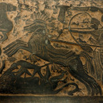 Ancient Egyptian 'Chariot Hunting' Tomb Stone Wall // Museum Display