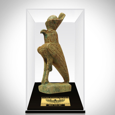 Ancient Egyptian Authentic God Horus Limestone Tomb Statue // Museum Display