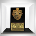 Ancient Pre-Columbian Authentic Clay Teotihuacan Mask // Museum Display