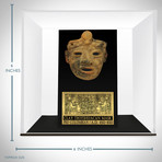 Ancient Pre-Columbian Authentic Clay Teotihuacan Mask // Museum Display